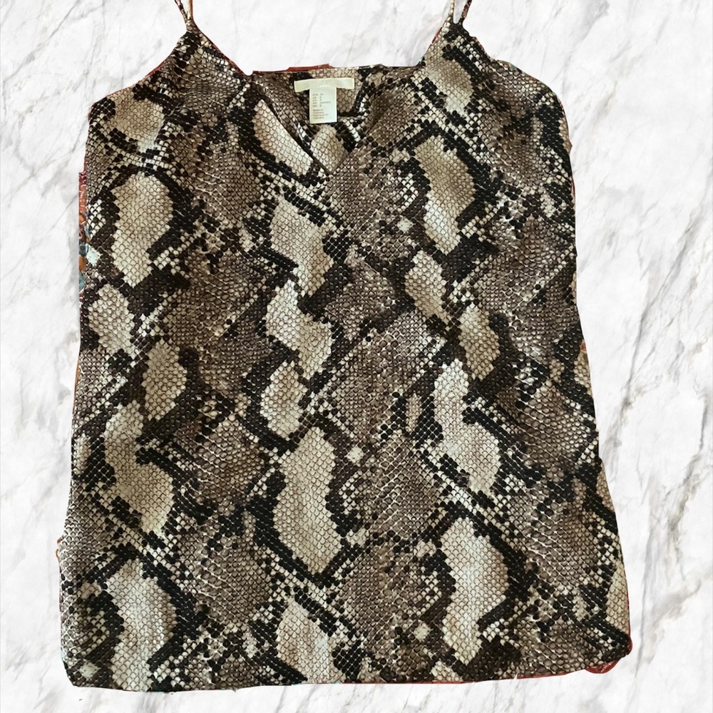 H&M Snakeskin Printed Tank Top